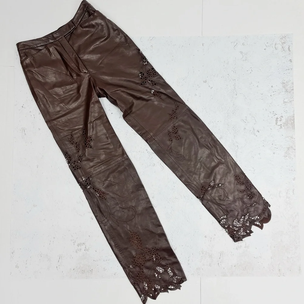 Richard Tyler Couture Leather Pants - Picture 1 of 8